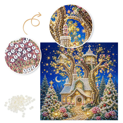 Turreted Treehouse and Moon pearl painting – image 6
