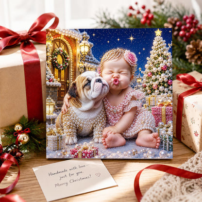 Baby's Kiss for the Bulldog pearl painting – image 2