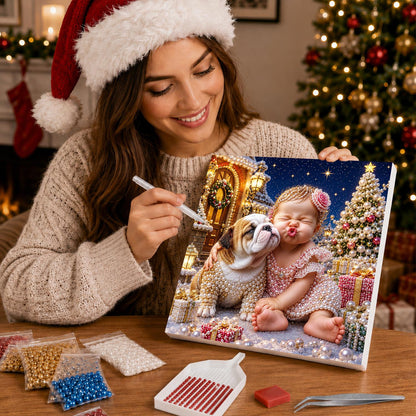 Baby's Kiss for the Bulldog pearl painting – image 16