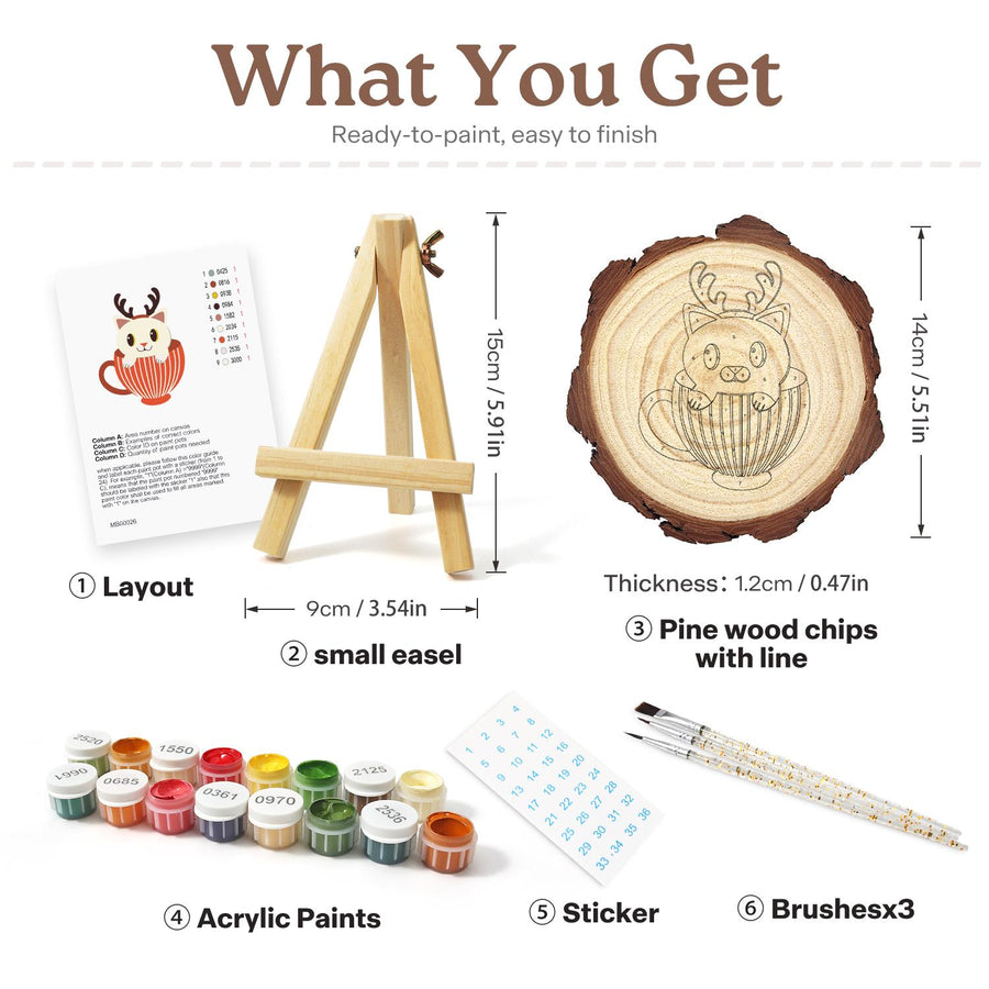 Wood slice kit contents