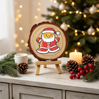 Santa Ready for a Hug paint by numbers wood slice – image 19