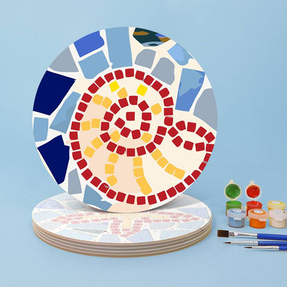 Mosaic Fish and Spiral Shell paint by numbers placemat set – image 3