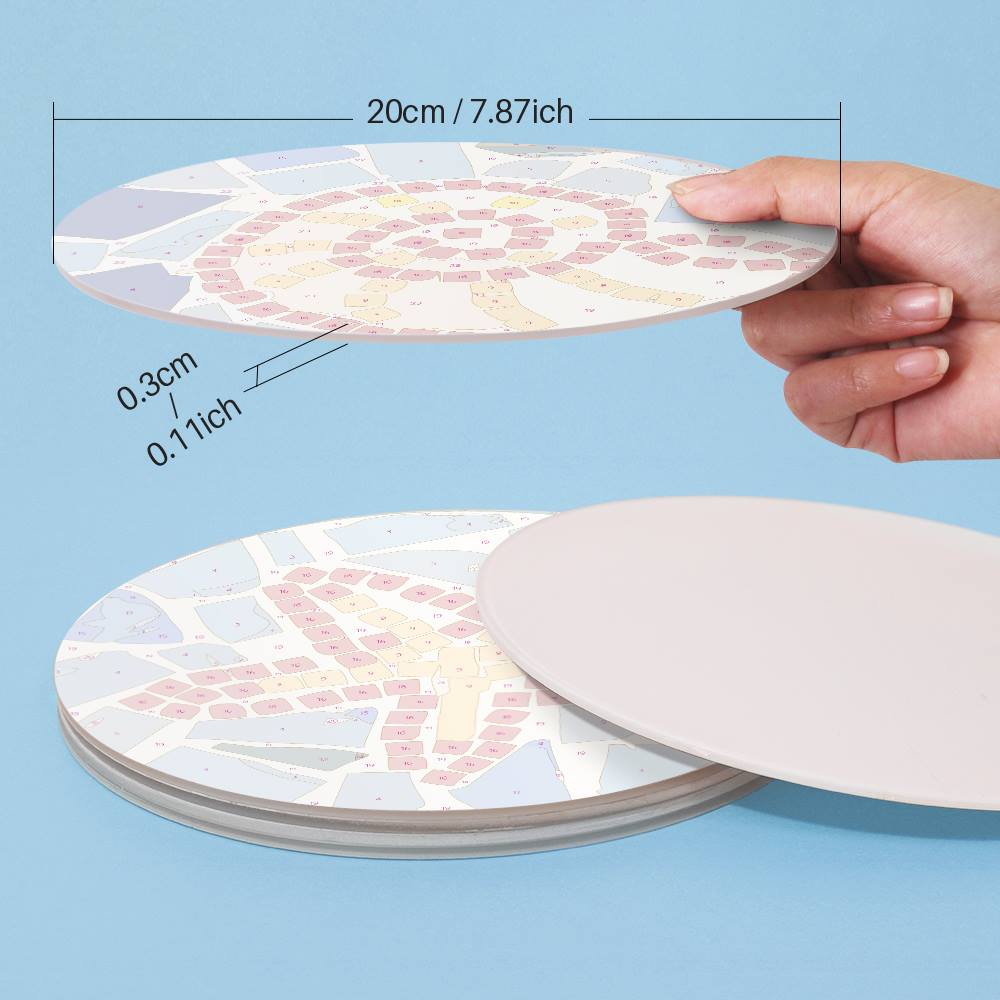 Mosaic Fish and Spiral Shell paint by numbers placemat set – image 8