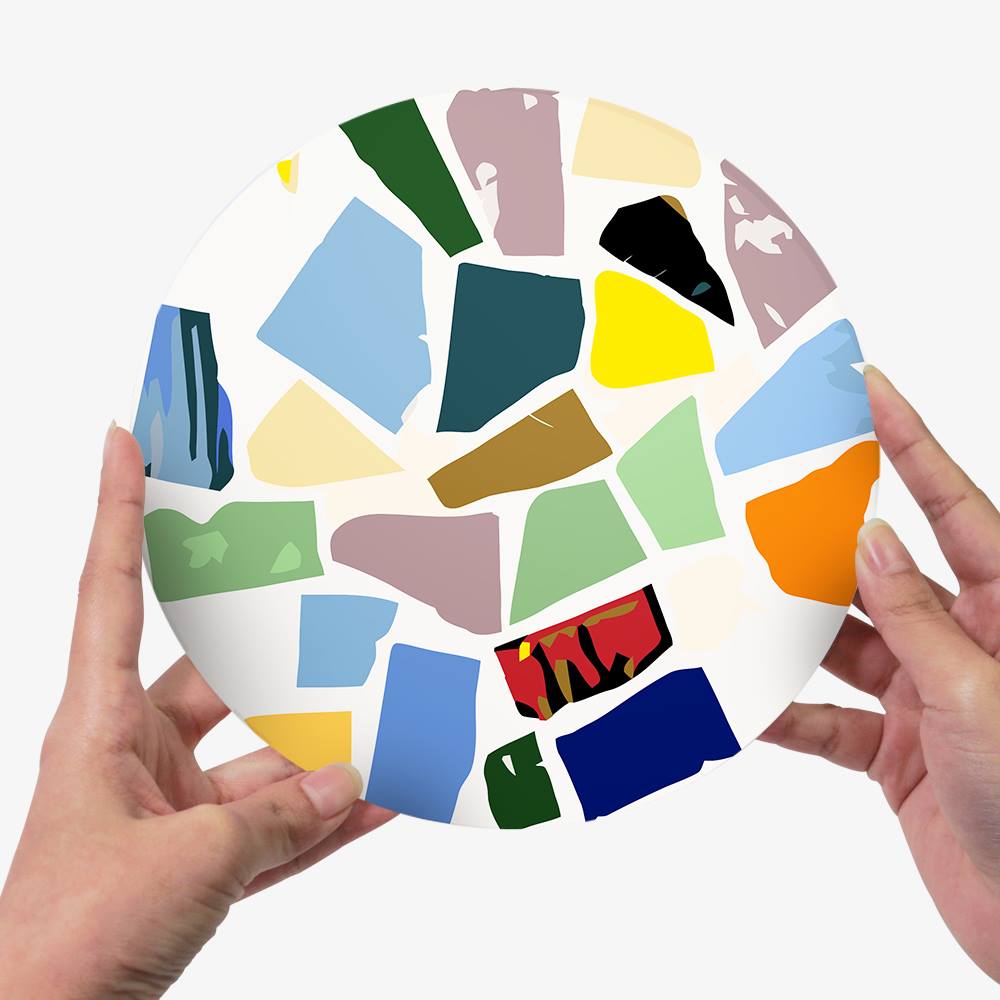 Mosaic Fish and Spiral Shell paint by numbers placemat set – image 13