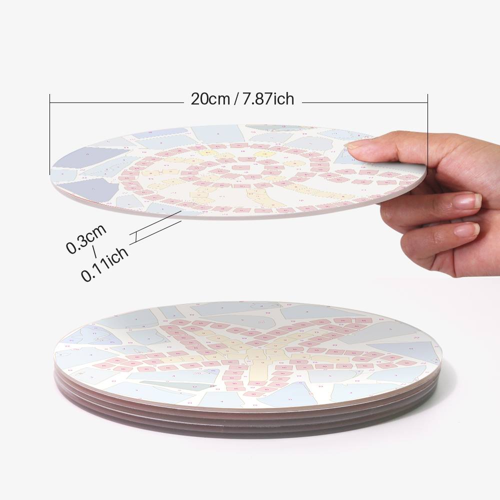 Mosaic Fish and Spiral Shell paint by numbers placemat set – image 14