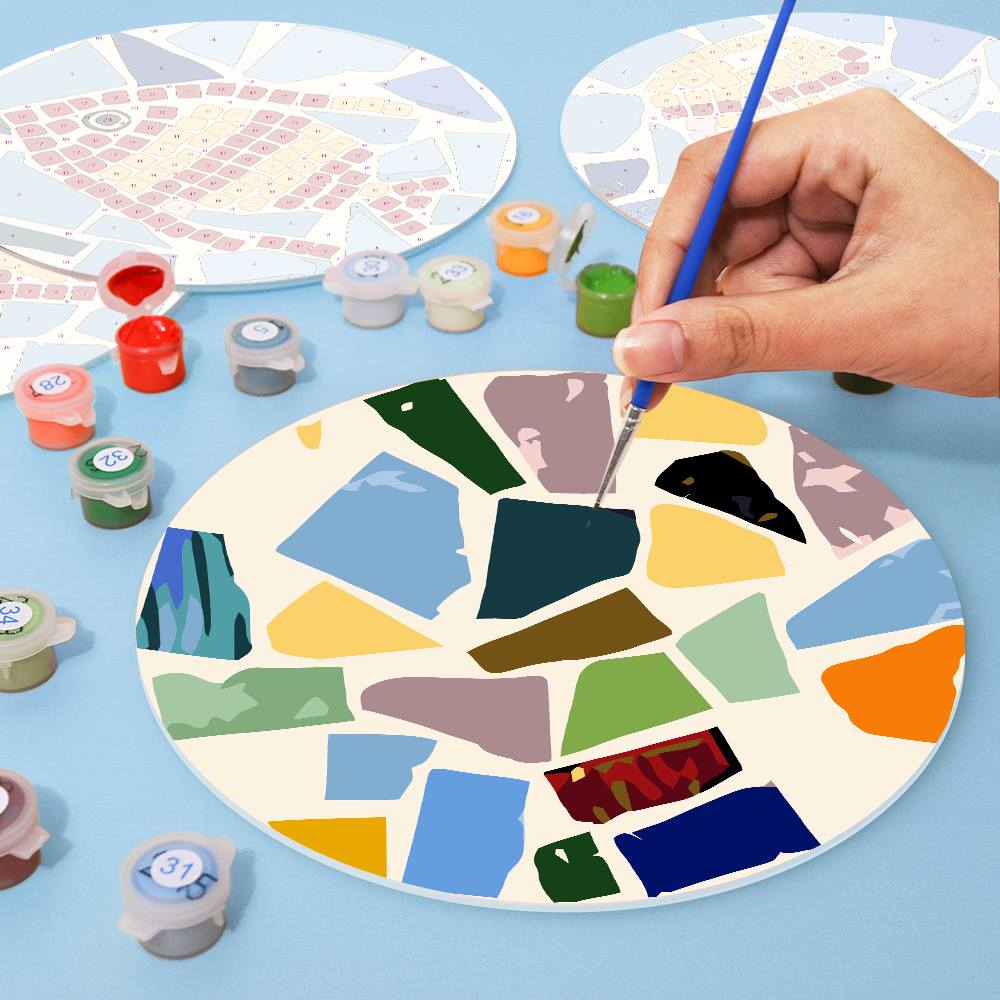 Starfish and Jellyfish Mosaic paint by numbers placemat set – image 4