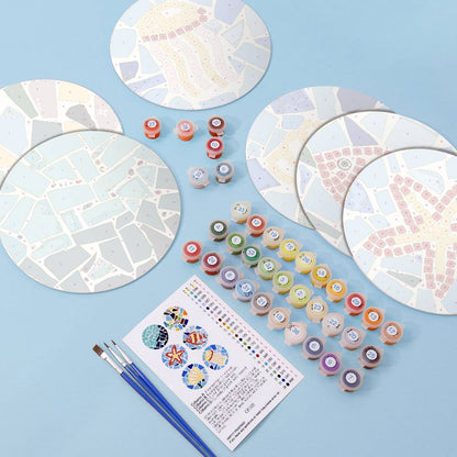 Starfish and Jellyfish Mosaic paint by numbers placemat set – image 7