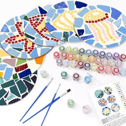 Starfish and Jellyfish Mosaic paint by numbers placemat set – image 10