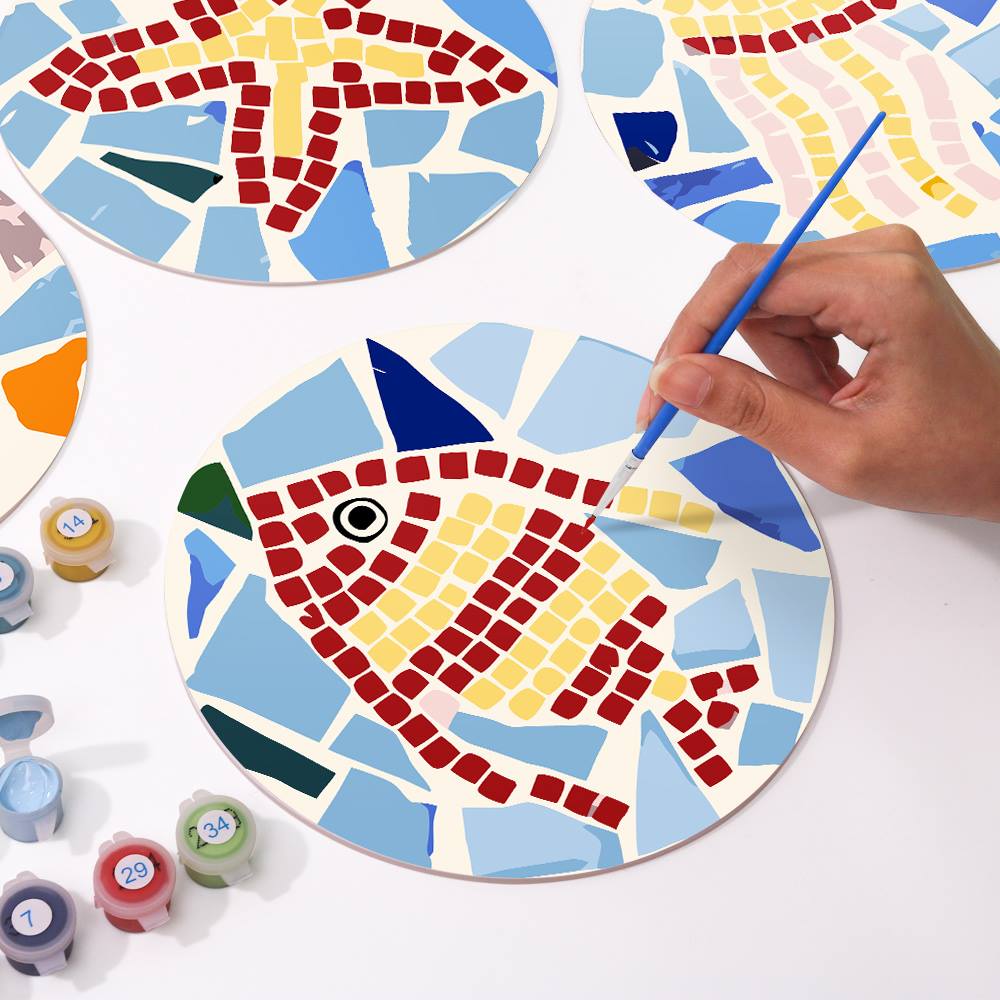 Starfish and Jellyfish Mosaic paint by numbers placemat set – image 11