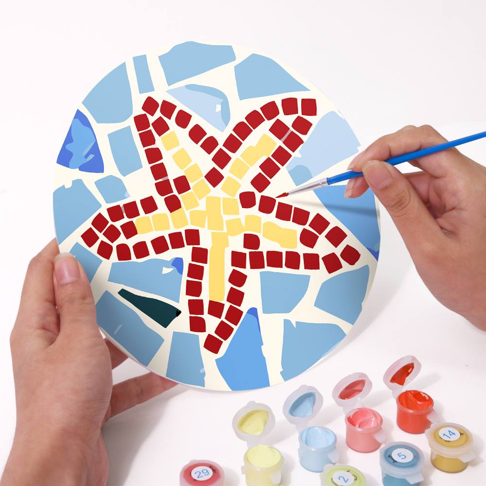 Starfish and Jellyfish Mosaic paint by numbers placemat set – image 12