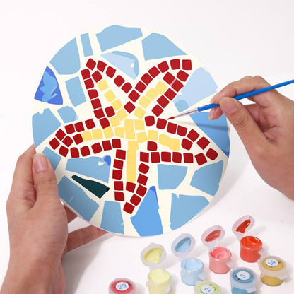 Starfish and Jellyfish Mosaic paint by numbers placemat set – image 12