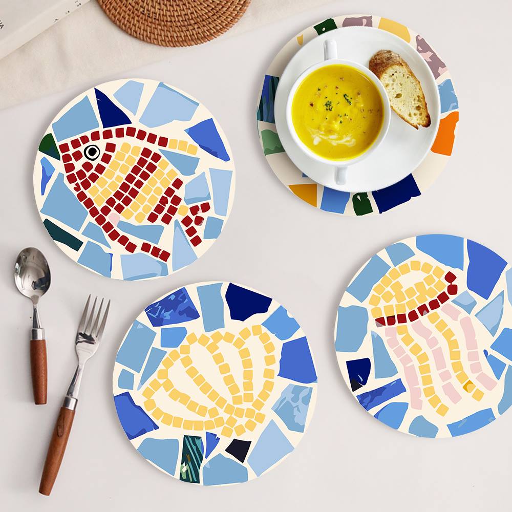 Starfish and Jellyfish Mosaic paint by numbers placemat set – image 18