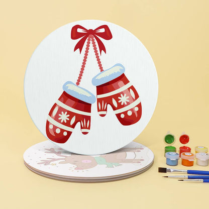 Cozy Mittens and Reindeer paint by numbers placemat set – image 4