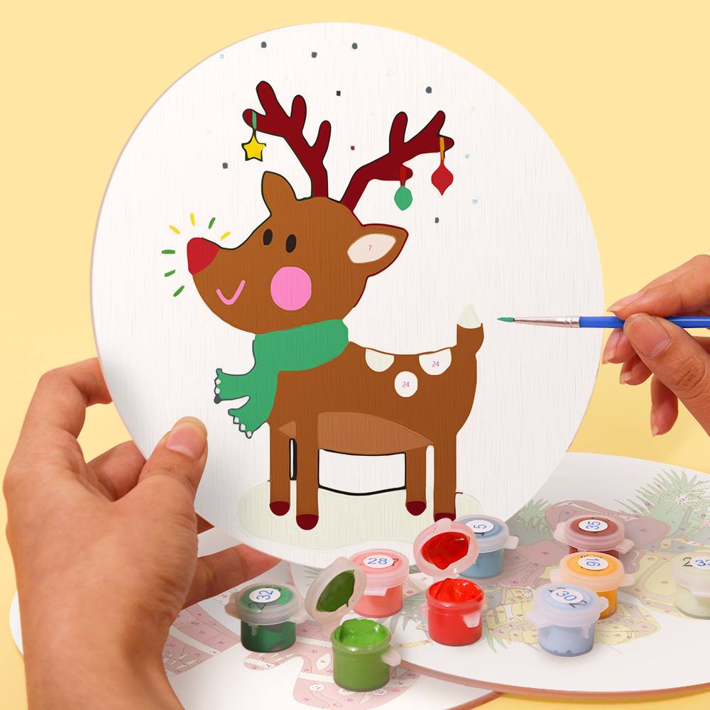 Cozy Mittens and Reindeer paint by numbers placemat set – image 6
