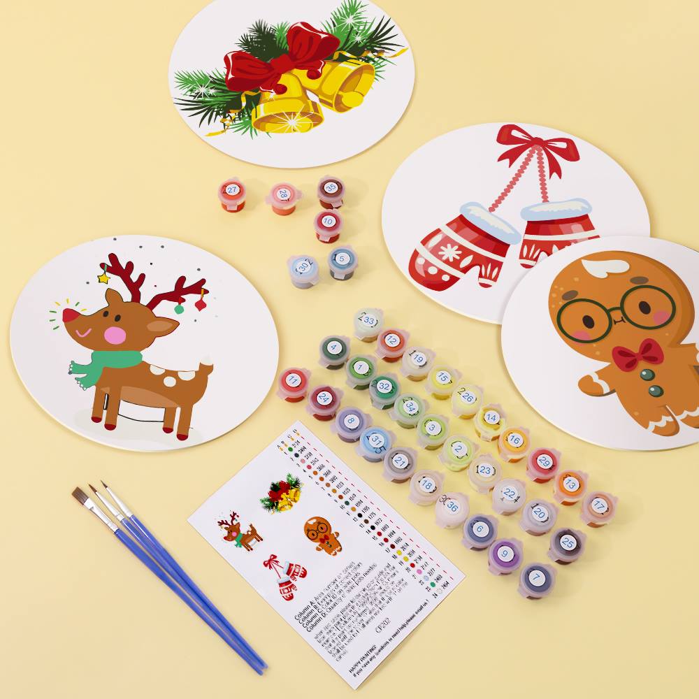 Cozy Mittens and Reindeer paint by numbers placemat set – image 8