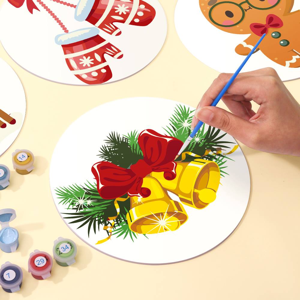 Cozy Mittens and Reindeer paint by numbers placemat set – image 12