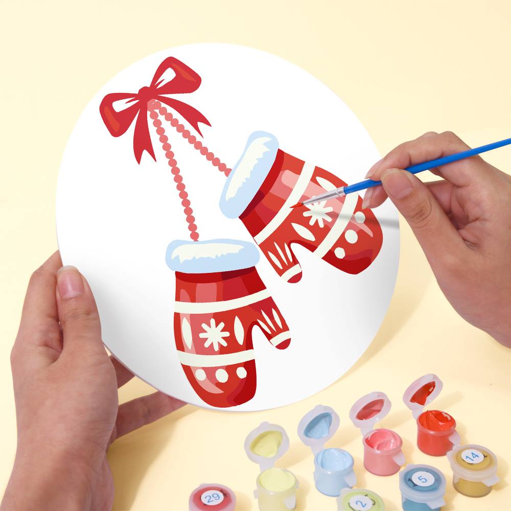 Cozy Mittens and Reindeer paint by numbers placemat set – image 13