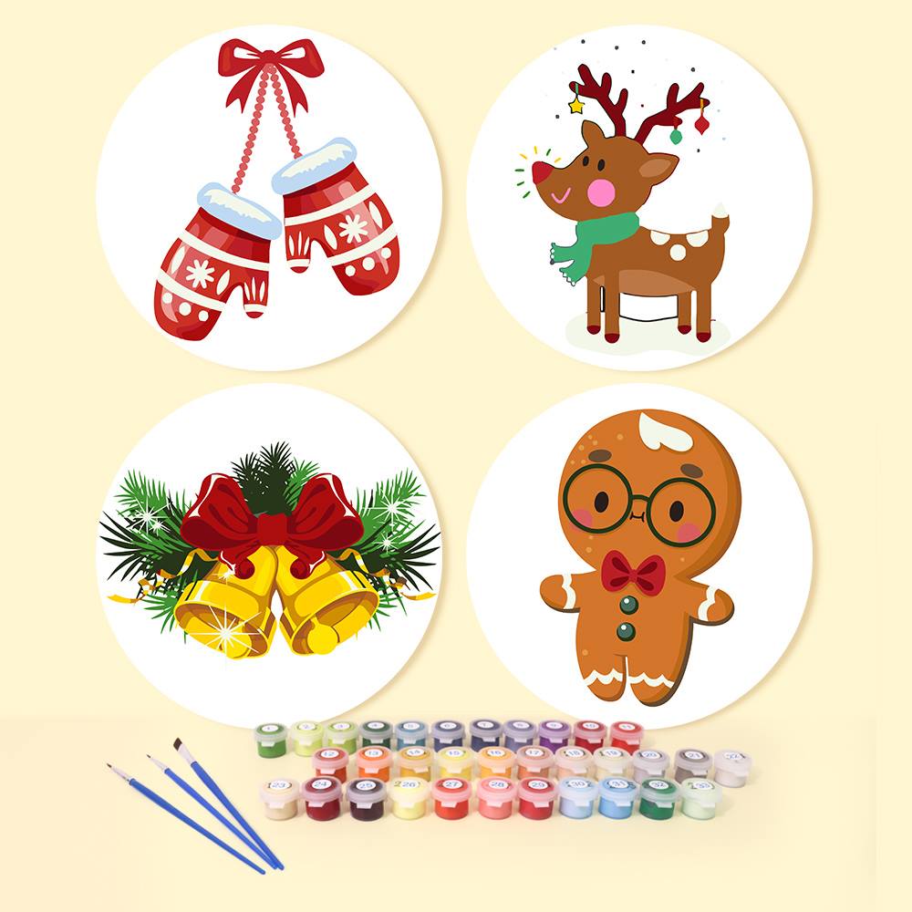 Cozy Mittens and Reindeer paint by numbers placemat set – image 15