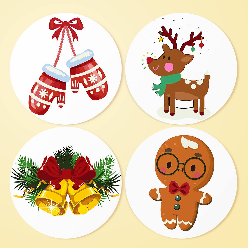 Cozy Mittens and Reindeer paint by numbers placemat set – image 17