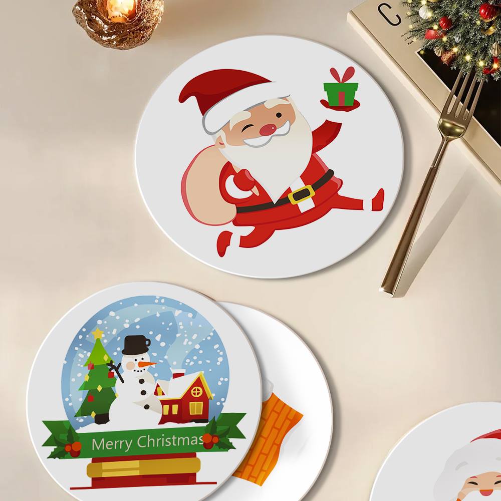 Jolly Santa and Snowman Globe paint by numbers placemat set – image 6
