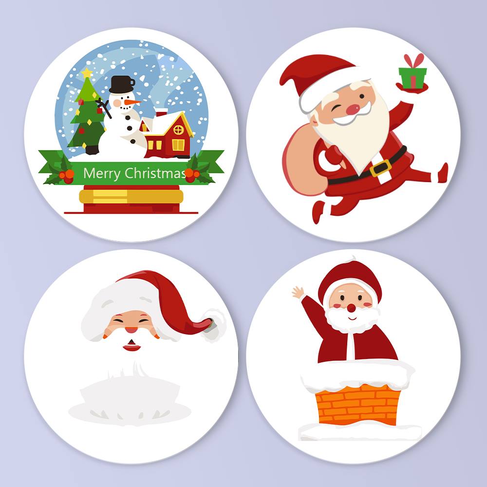 Jolly Santa and Snowman Globe paint by numbers placemat set – image 7