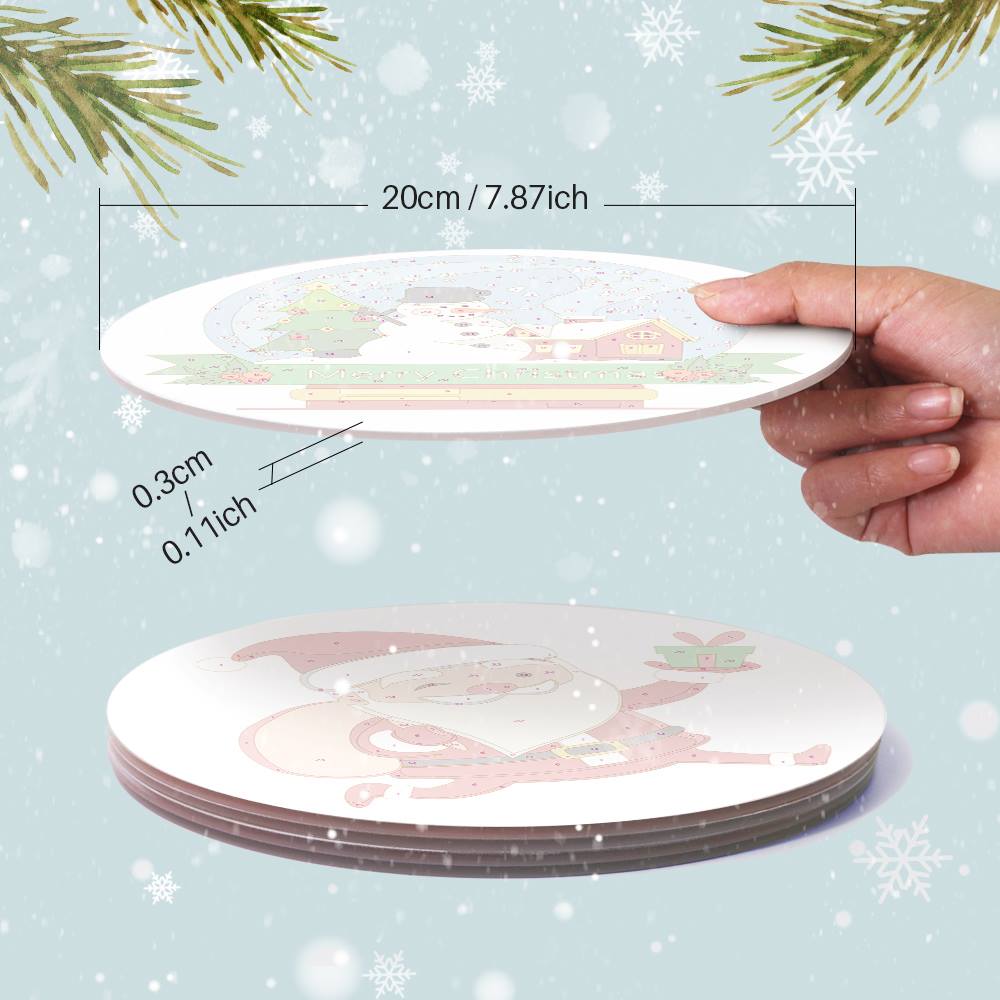 Jolly Santa and Snowman Globe paint by numbers placemat set – image 9