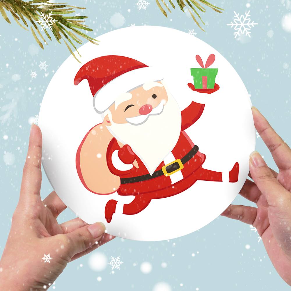 Jolly Santa and Snowman Globe paint by numbers placemat set – image 10