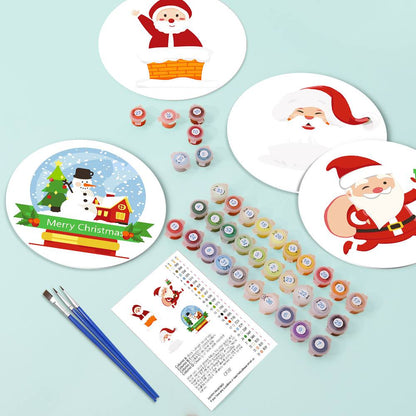 Jolly Santa and Snowman Globe paint by numbers placemat set – image 15