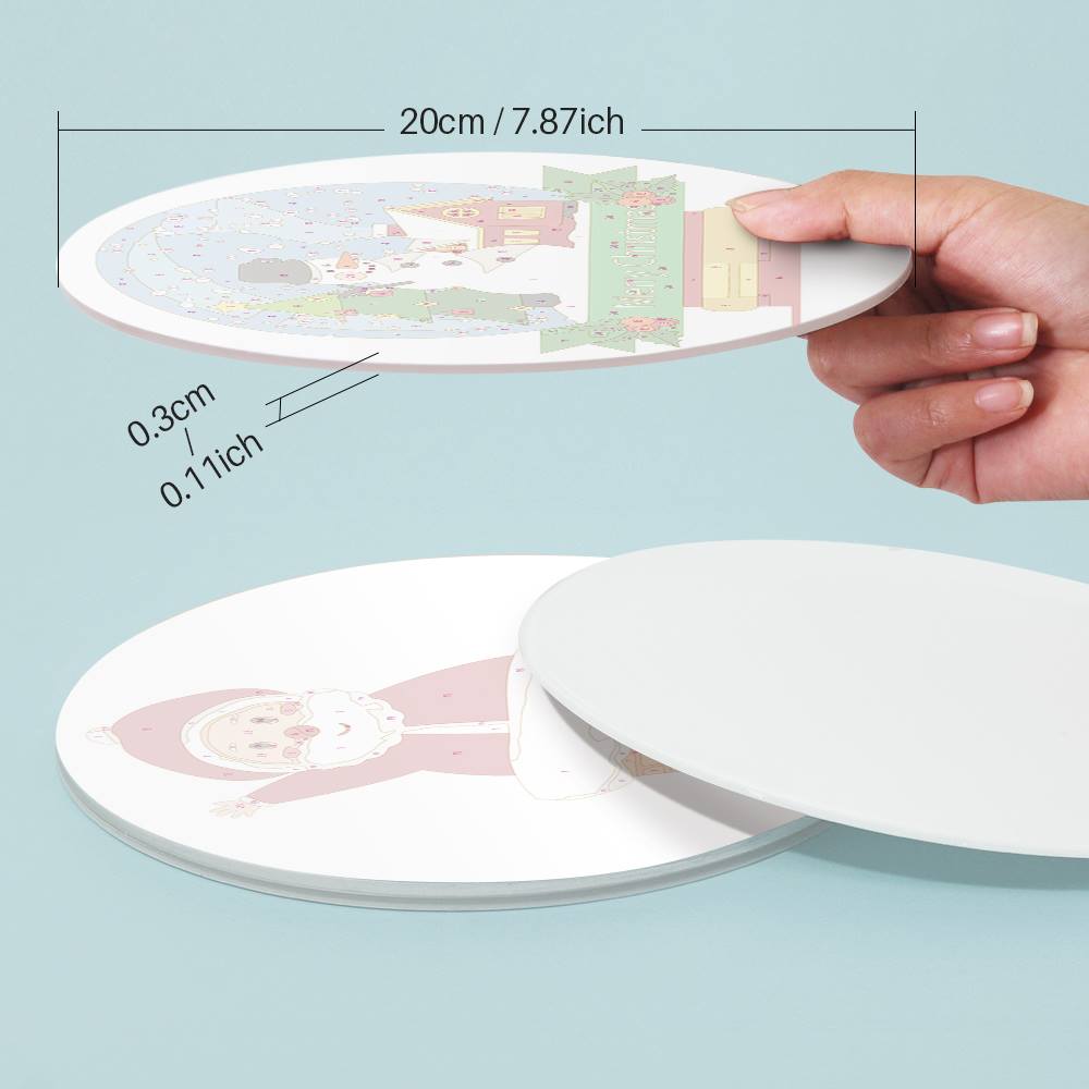 Jolly Santa and Snowman Globe paint by numbers placemat set – image 16