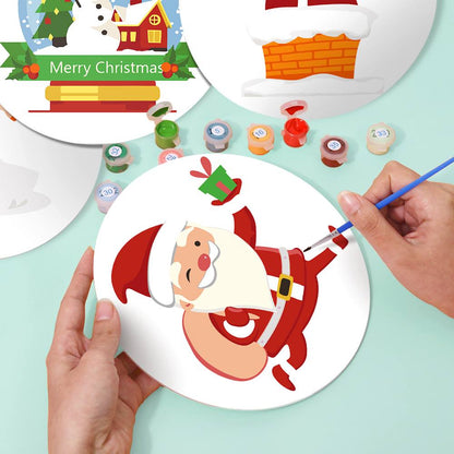 Jolly Santa and Snowman Globe paint by numbers placemat set – image 17