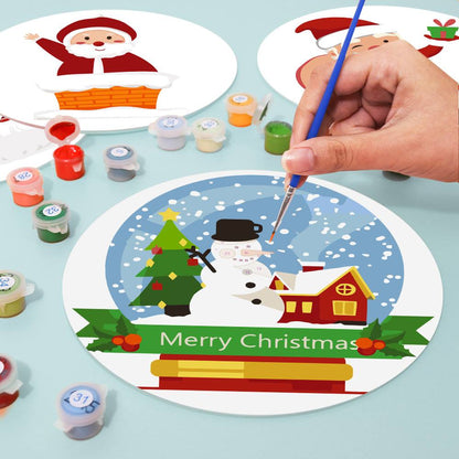 Jolly Santa and Snowman Globe paint by numbers placemat set – image 18