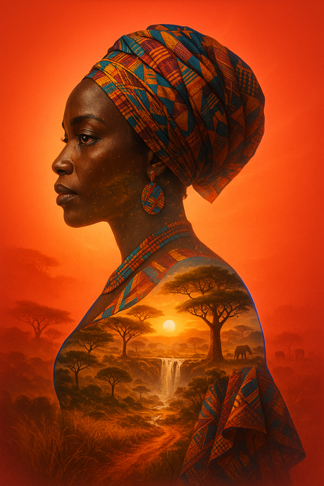 The Woman Who Carried Africa (Diamond Painting) Diamond Painting kit
