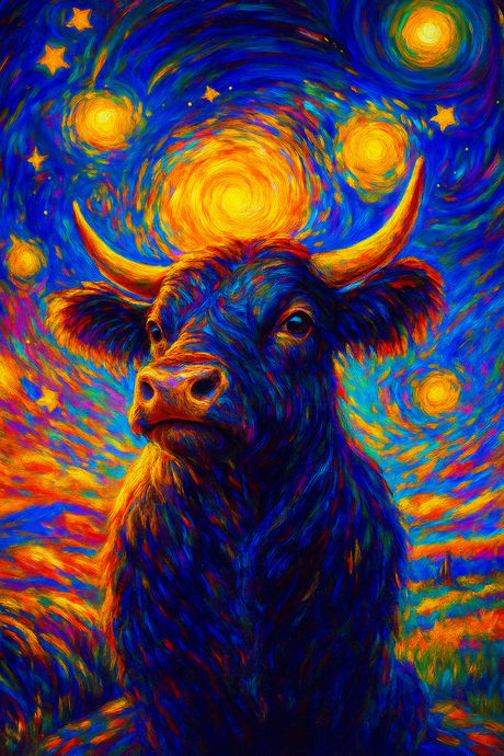 Van Gogh Bull (Diamond Painting) Diamond Painting kit