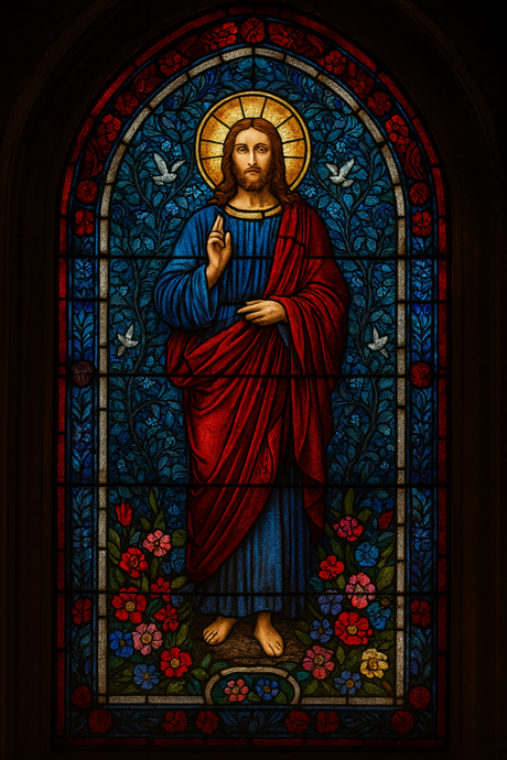 Jesus in Stained Glass (Diamond Painting) Diamond Painting kit