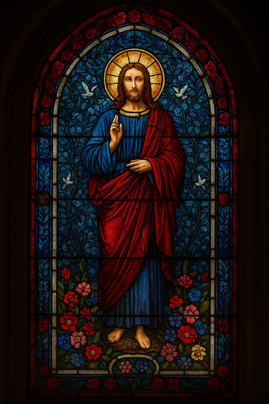 Jesus in Stained Glass