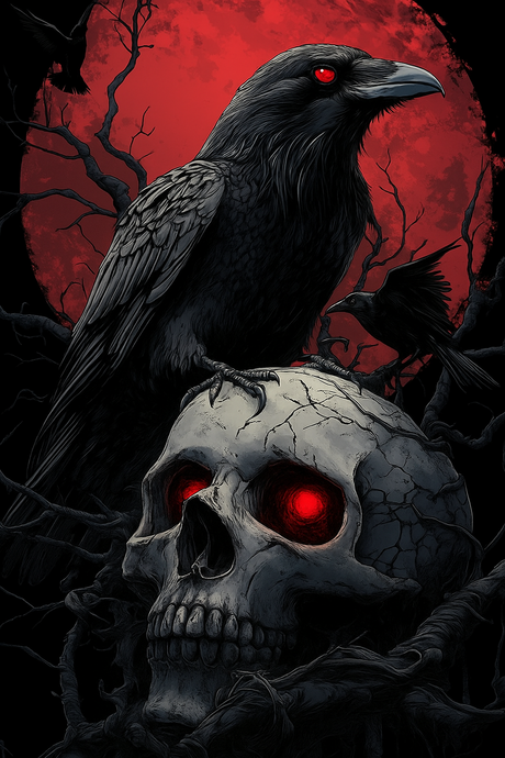 Raven and Skull (Diamond Painting) Diamond Painting kit