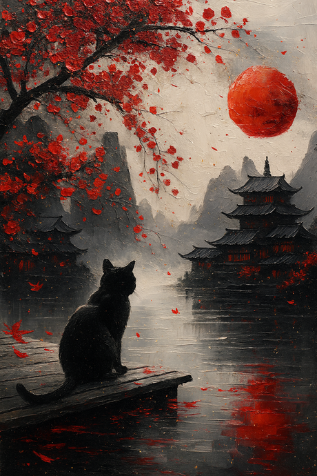 Crimson Solitude (Diamond Painting) Diamond Painting kit