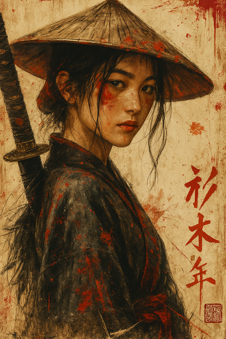 Samurai with a Sword (Diamond Painting) Diamond Painting kit
