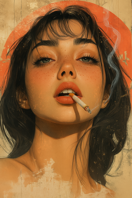 Lady with a Cigarette (Diamond Painting) Diamond Painting kit