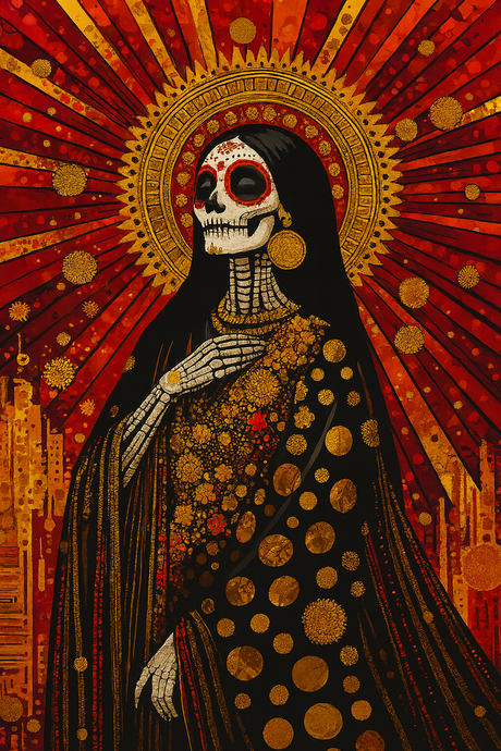 The Golden Calavera (Diamond Painting) Diamond Painting kit