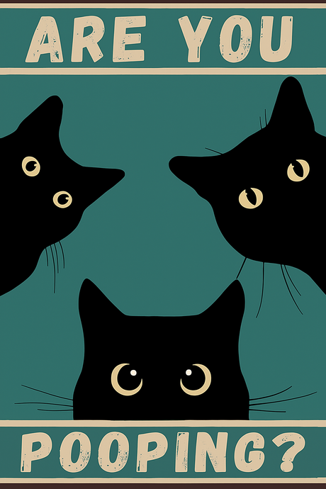 The Pooping Cats (Diamond Painting) Diamond Painting kit