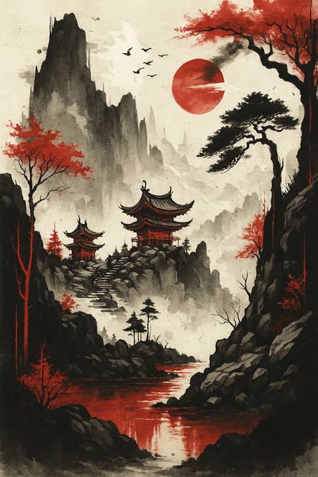 Echoes Beyond the Pagoda (Diamond Painting) Diamond Painting kit