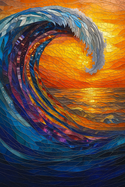 Wave of Fire (100 Color Diamond Painting)