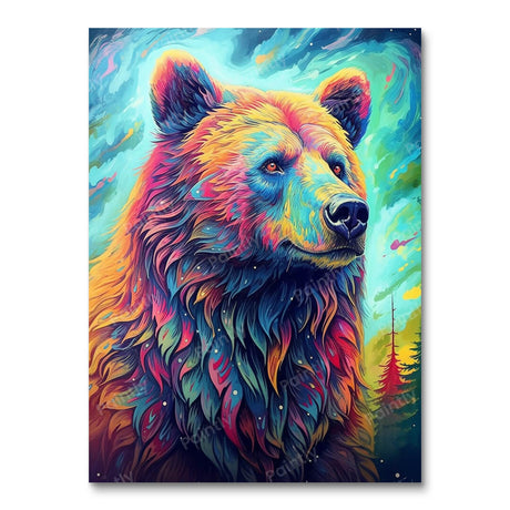 Psychedelic Bear I (Diamond Painting) Diamond Painting kit
