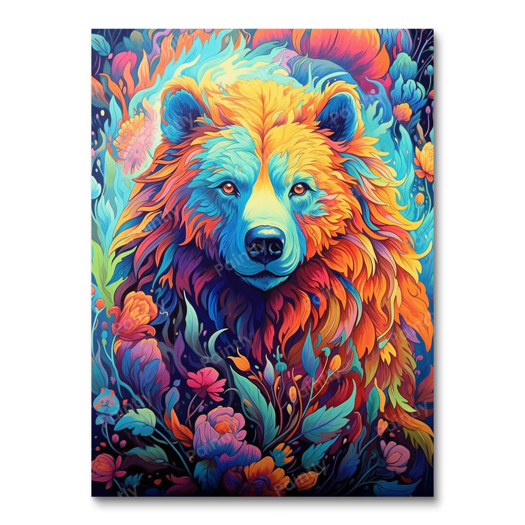 Psychedelic Bear V (Diamond Painting)