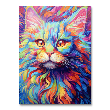 Psychedelic Cat II Animals Paint by Numbers kit