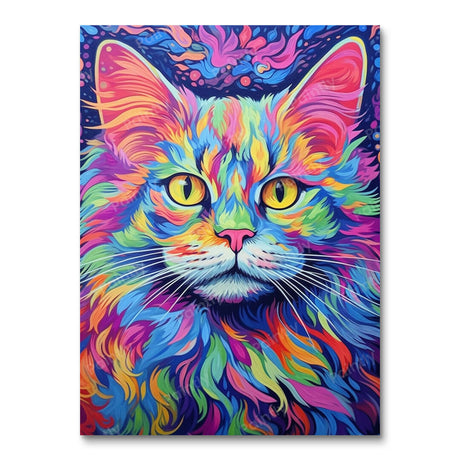 Psychedelic Cat III Animals Paint by Numbers kit