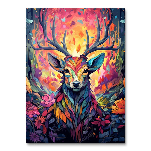 Psychedelic Deer I (Diamond Painting)