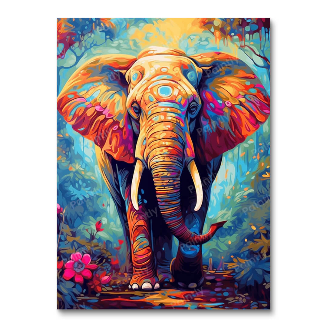 Psychedelic Elephant II (Diamond Painting)