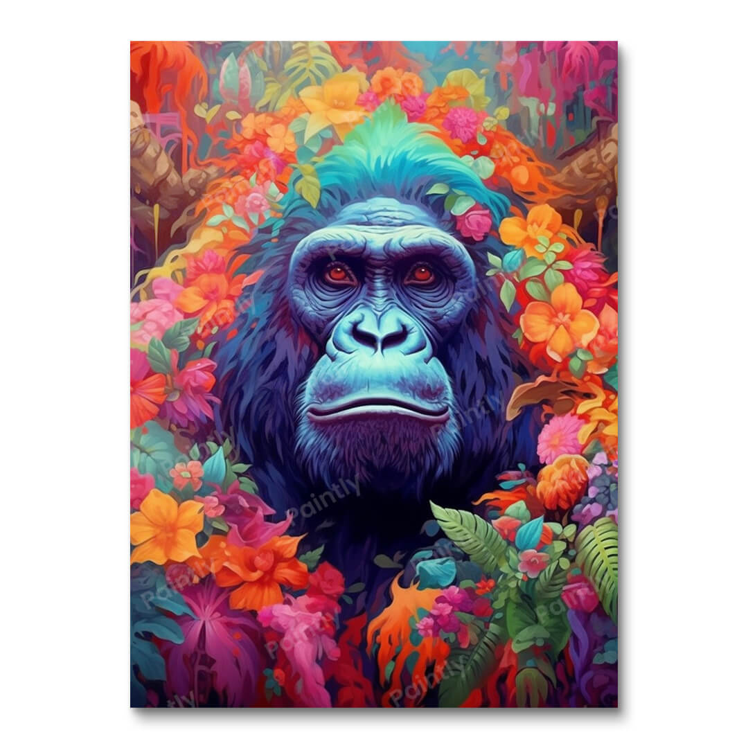 Psychedelic Gorilla III (Diamond Painting)